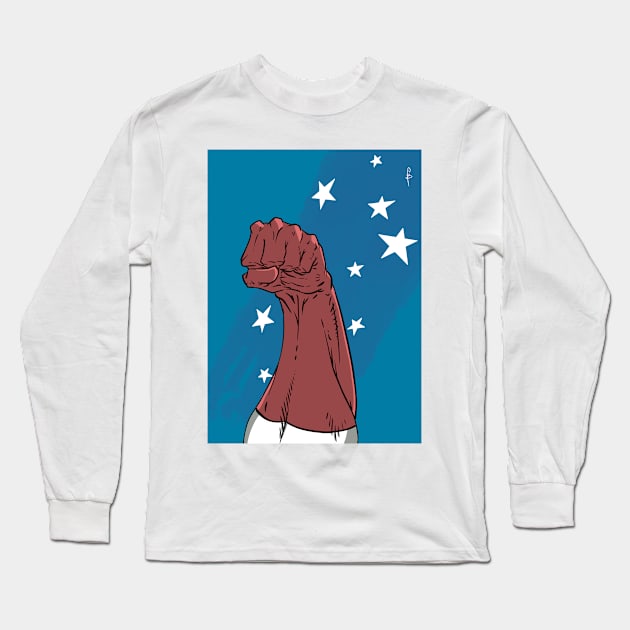 Superhero Long Sleeve T-Shirt by bayooart